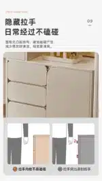 Solid Wood Dressing Table with Mirror and Stool - White – styled in a modern Vanities setting