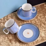 Crystal Swan Espresso Cup and Saucer Tea Set High Value Gift Box for Housewarming Present Luxury Tableware Cups and Mugs