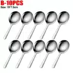 Stainless Steel Serving Spoons Dining Soup Rice Spoon with Drain Hole Heat Insulated Handle Kitchen Utensils Restaurant