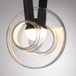 Italy New Designer Luxury Glass LED Pendant Lamp Living Room Bedroom Bar Restaurant Leather Chandelier Interiordecor
