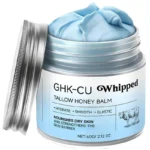Copper Peptides GHK Cu Beef Tallow Balm with Manuka Honey Deep Moisturizer for Mature Dry Sensitive Skin Face and Body Care