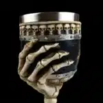 Gothic Skeleton Hand Goblet Halloween Skull Wine Glass Liner Dark Art Home Decor Gift for Gothic Enthusiast Party Drinkware