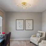 Luxury gold crystal chandelier LED ceiling light in modern living room