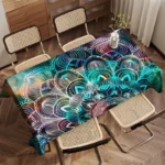 Leopard-Print Tablecloth Restaurant Kitchen Tablecloth Living Room Home Decoration Rectangular Party Decoration – angled view