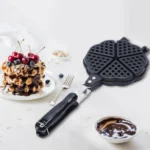 Heart Shaped Waffle Cake Mold Pot Non Stick Double Side Biscuits Muffin Mould Pot Bakeware Easy Breakfast Cooking for Household - Image 18