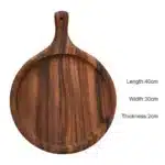 HEMU-Acacia Wood Bread Board, Wood Chopping Board, Western Style, Pizza, Sushi, Cutting Board, Cheese, Steak Tray, Wooden