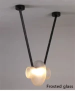 Italy New Designer Luxury Glass LED Pendant Lamp Living Room Bedroom Bar Restaurant Leather Chandelier Interiordecor