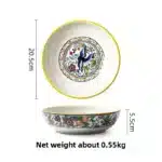 Hand Painted Ceramic Plate Creative Irregular Steak Dish Western Dinnerware Home Decor – base detail