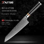 Art Forged Damascus Steel Kitchen Knife Set 1-8 pcs Professional Hotel Chef's Slicing and Carving Knife Premium Kitchen