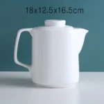 Ceramic Kettle European Style Simple White Coffee Pot Water 700-1000ml Teapot Hotel Water Ware Home Bar Decoration Drinkware
