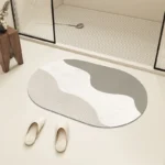 Absorbent bath mat diatom mud anti-slip bathroom rug