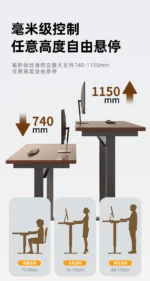 Electric Height-Adjustable Standing Desk Computer Desk for Gaming and Office Use Home Study Desk E-sports Table Workbench