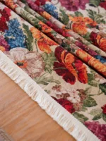 European Flower Tablecloth Decor Home Vintage Oil Paint Cloth Tablecloth Pastoral Style Floral Jacquard Cloths Table