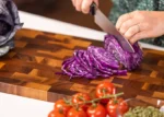 Acacia Wood Cutting Board Mold Proof Cutting Board Household Fruit Cutting Board – styled in a modern Living setting