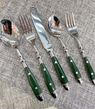 3pcs/5pcs Cutlery Set Stainless Steel Kitchen Utensils Sets Fork Spoons Knife Teaspoons Dinnerware Tableware Sets Wholesale