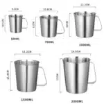 304 Stainless Steel Measuring Cup with Inner Scale Design Kitchen Scale Cup Liquid Pull Flower Cup Kitchen Tools bake supply