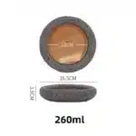 Black Cement Tableware Dinner Plate stone Sashimi sushi Disc Dry Ice Tray Plate Dessert Plates Dim Sum Dish Steak Plates Bowl