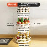 Rotatable Kitchen Storage Rack kitchen Accessories Spice Storage Rack Clean Storage 360 Degrees Rotatable Organizer