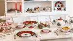 German Weibao Christmas tableware flat plate round cake mug teapot coffee cup soup salad – in a cozy room setting