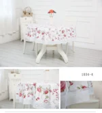 PVC Hotel Waterproof and Oil Proof Large Round Tablecloth Hotel Plastic Round Table Cloth Wash Free and Scald Proof Table