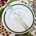 24 PCS Vintage Western Gold Plated Dinnerware Dinner Fork Knife Set Golden Cutlery Set Stainless Steel Engraving Tableware