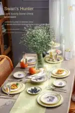 Nordic retro European tableware porcelain plates cups saucers pots high-end luxury sets creative home gifts