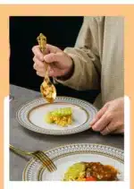 Creative Round Plaid Western Dinner Plate Exquisite Bone China Cooking Plate Modern Hotel Restaurant Tableware Kitchen