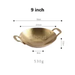 Double Ear Bar Cauldron Commercial round bottom pot Small Hot Pots Thickened creative stainless steel dry pot Pot cub Golden - Image 7
