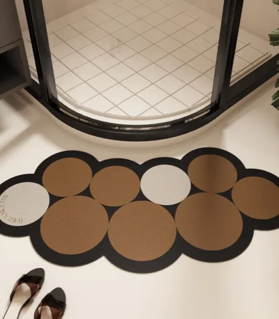 New Arc shaped Super Absorbent Bathroom Mat Non-Slip Diatom Mud Toilet Pad Quick-Drying Floor Mat Bath Mat