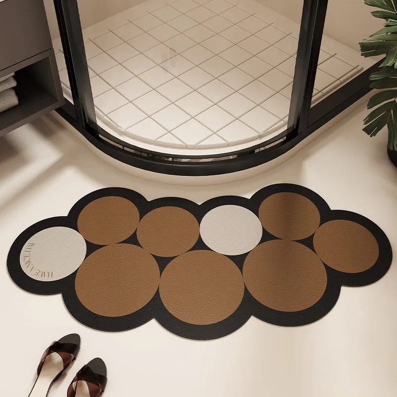 New Arc shaped Super Absorbent Bathroom Mat Non-Slip Diatom Mud Toilet Pad Quick-Drying Floor Mat New Arc shaped Super Absorbent Bathroom Mat Non-Slip Diatom Mud Toilet Pad Quick-Drying Floor Mat Bath Mat