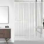 Transparent Shower Curtain Bathroom Curtain Polyester Shower Cover Bathing Curtains for Home Hotel – top view