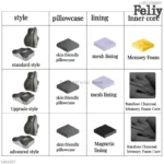 Memory Foam Office Chair Cushion Car Seat Support Pads Buttocks Pillow Massage Hips Orthopedic Pillow Coccyx Pain Relief
