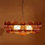 Nordic Style Designer Led Chandelier Restaurant Study Living Room Colored Glass Pendant Light Luxury Postmodern Indoor