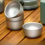 D2 Pure Titanium Double-layer Small Tea Cup Coffee for Outdoor Camping coffee and Tea Tableware Set Brewing Tea Cup 50ML