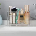 Bathroom Toothbrush Holder Stainless Steel Black Sliver Tooth Brush Holder Toothpaste Holder Stand Bathroom Organizer