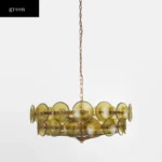 Nordic Style Designer Led Chandelier Restaurant Study Living Room Colored Glass Pendant Light Luxury Postmodern Indoor