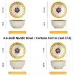 Nordic Style Ceramic Rice Bowl Underglaze Japanese Breakfast Bowl High Aesthetic Value round Shape Dinnerware Set – base