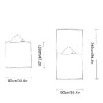 120x90CM Hooded Towel Men Women for Swim Beach Travel Quick Dry Changing Robe Cape Bath Towel Bathrobe Surf Poncho Sauna