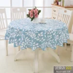 PVC Hotel Waterproof and Oil Proof Large Round Tablecloth Hotel Plastic Round Table Cloth Wash Free and Scald Proof Table