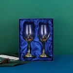 Creative Enamel Iris Glass cup Champagne Flutes Crystalline Party Gift Toasting Glass Goblet Crystal Anniversary unique mug
