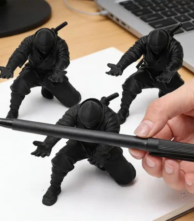 Pens/Pen Holder Unique Desktop Organizer Creative Ninja-Style 3D Printed Pen Holder Ballpoint Stand Storage Display Shelf