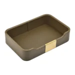 PU Leather Desk Organizer Tray for Key Wallet Electronics Storage box Office Desk Storage Organizer Watch Glasses Display