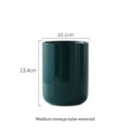 Ceramic Storage Canister Nordic Kitchen Utensil Holder for Spoons Spatulas Cooking Tools Organizer – angled view