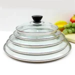Pot Cover Tempered Glass Round Frying Pan Cover Visible Vertical Lid Pot Lid Cookware Parts Kitchen Accessories 20-30cm