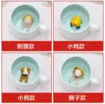 Creative Ceramic Coffee Mug with Lid and Spoon Cute Cartoon Three-dimensional Kawaii Animal Milk Cup Couple Gift Water Cup