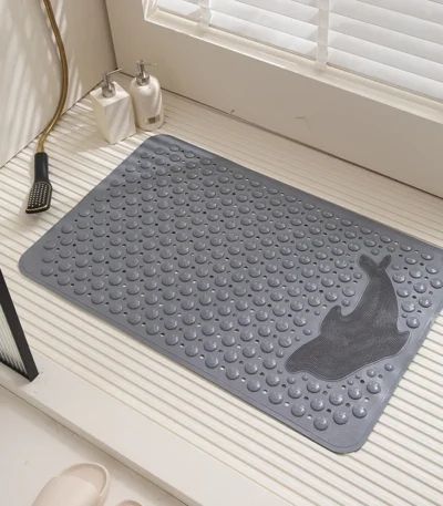 Washable Shower Bathroom Mat Massage Clean Feet Bathroom Non-slip PVC Bath Mat