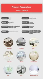 Ultrathick Soft Glass Tablecloth Transparent PVC Table Cloth Waterproof Oil Proof Kitchen Dining Rectangular Table Cover