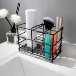 Bathroom Toothbrush Holder Stainless Steel Black Sliver Tooth Brush Holder Toothpaste Holder Stand Bathroom Organizer