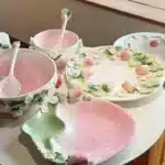 Strawberry Series Relief Ceramic Tableware Dim Sum Plate – in a cozy room setting