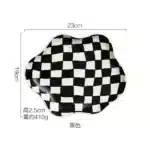 Ceramic Tray Checkerboard Jewelry Storage Plate Ring Earing Dessert Plate Home Decoration Retro Desk Organizer Kitchen